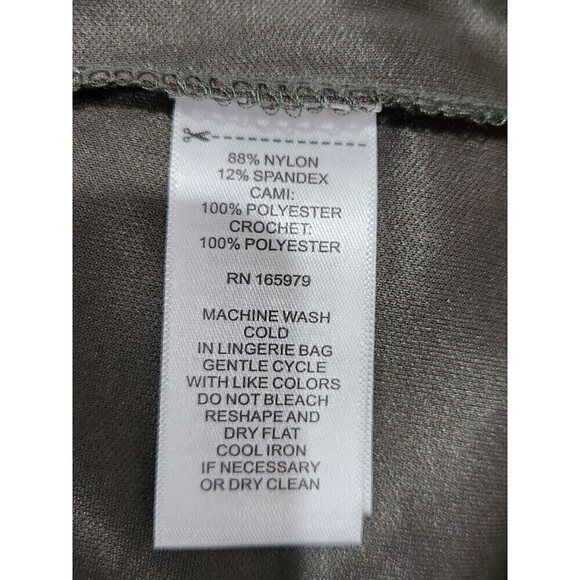 Nwt Cable & Gauge Olive Green Lace Mock Neck Long Sleeve Blouse, S - Picture 11 of 13